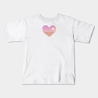 Desert Sunset Heart Kids T-Shirt